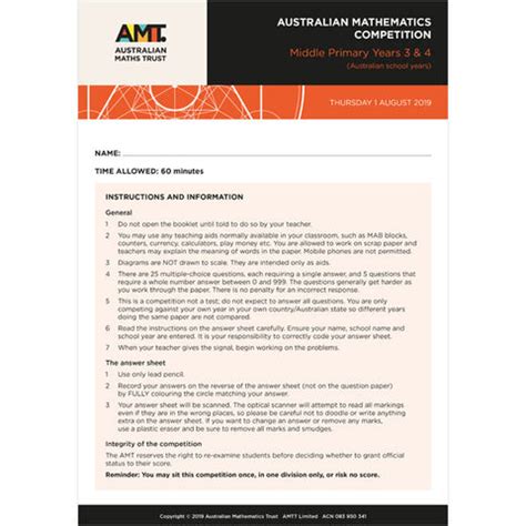 amc past papers pdf|Australian Mathematics Competition .